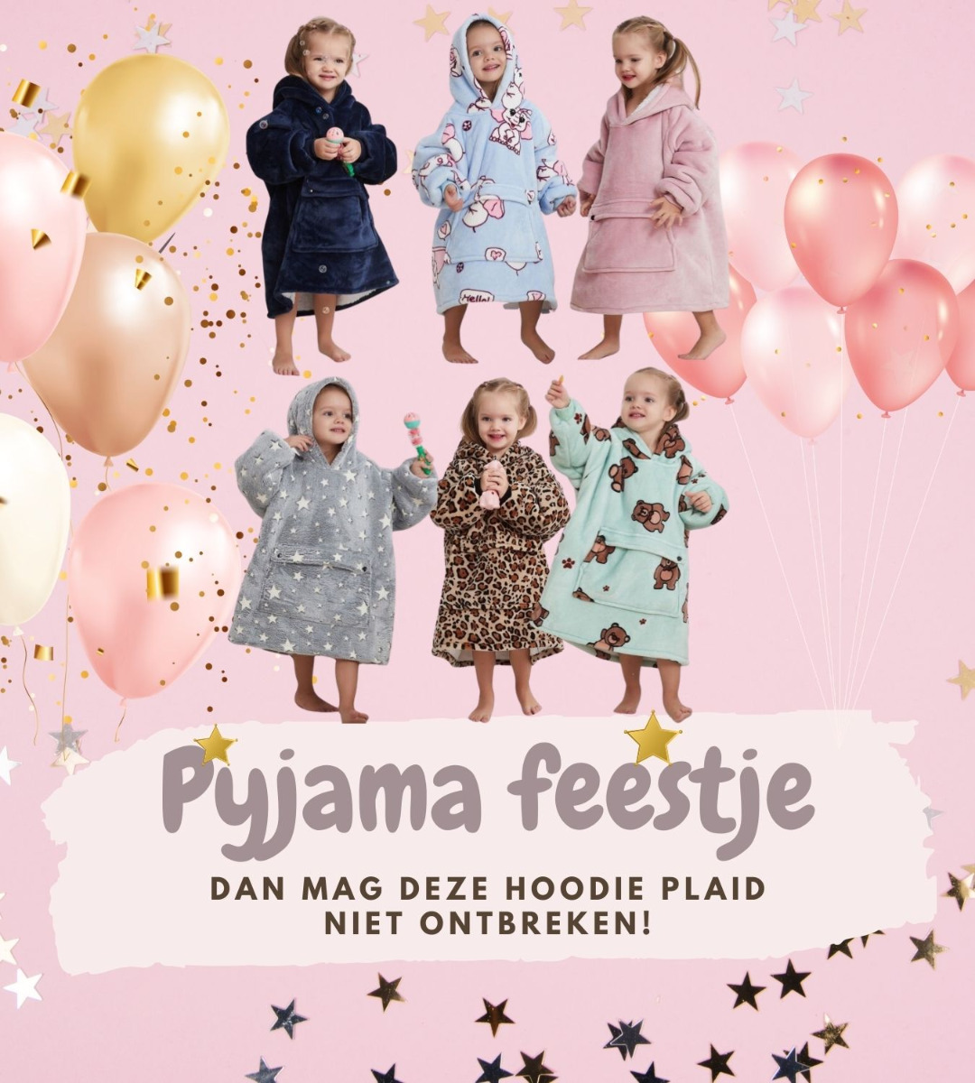 Hoodie Deken Kind - Deken met Mouwen voor Kinderen - super zacht - Fleece Deken met Mouwen - 134 t/m 164 (ca. 8-14 jaar) - Glow Star