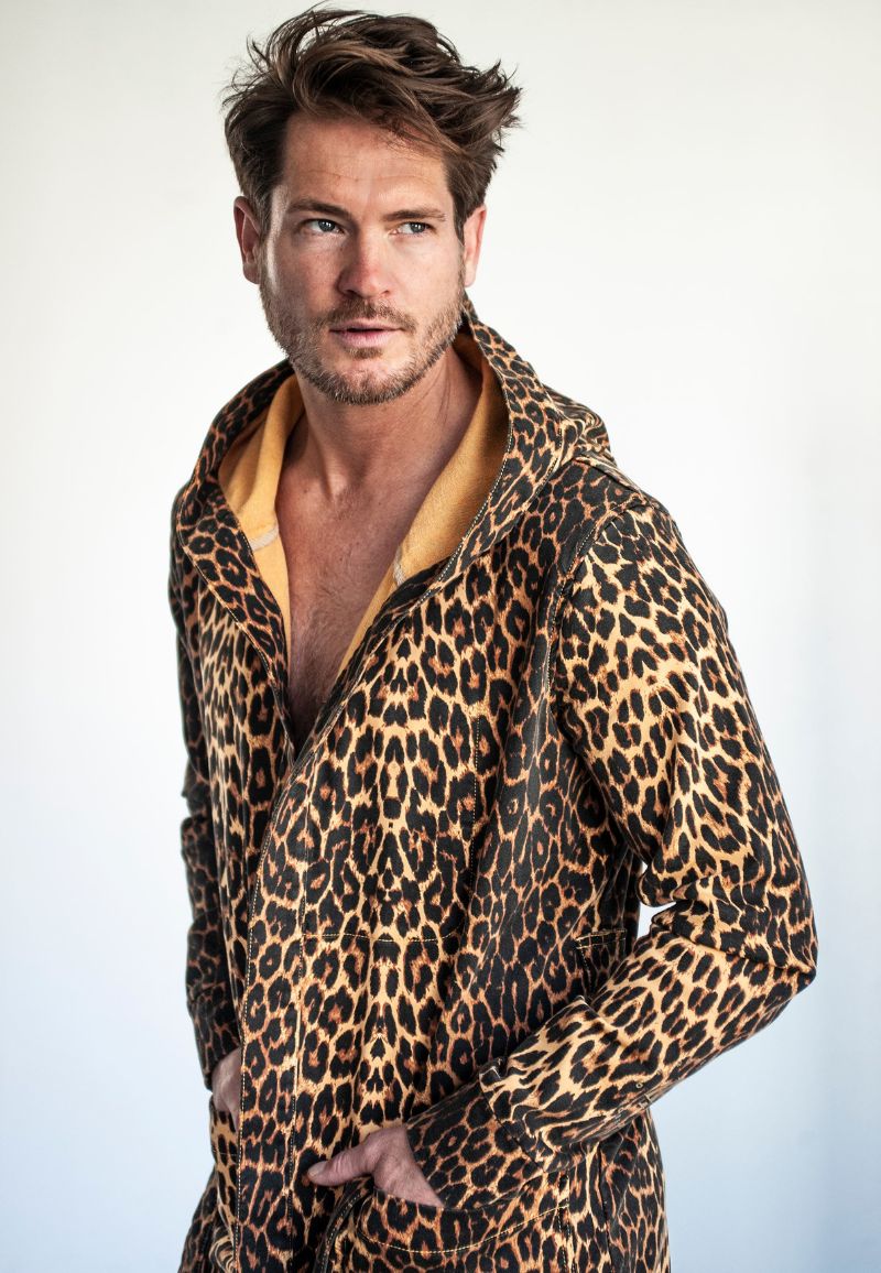 Panter badjas D-Robe - capuchon badjas heren - capuchon badjas dames - panterprint badjas katoen - unisex - Limited Edition - MaatM